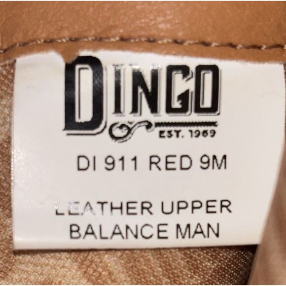 Dingo Red Lady’s Night Women’s Boots Red 9 Leather Fringe Cut Out MINT CONDITION - Picture 13 of 13